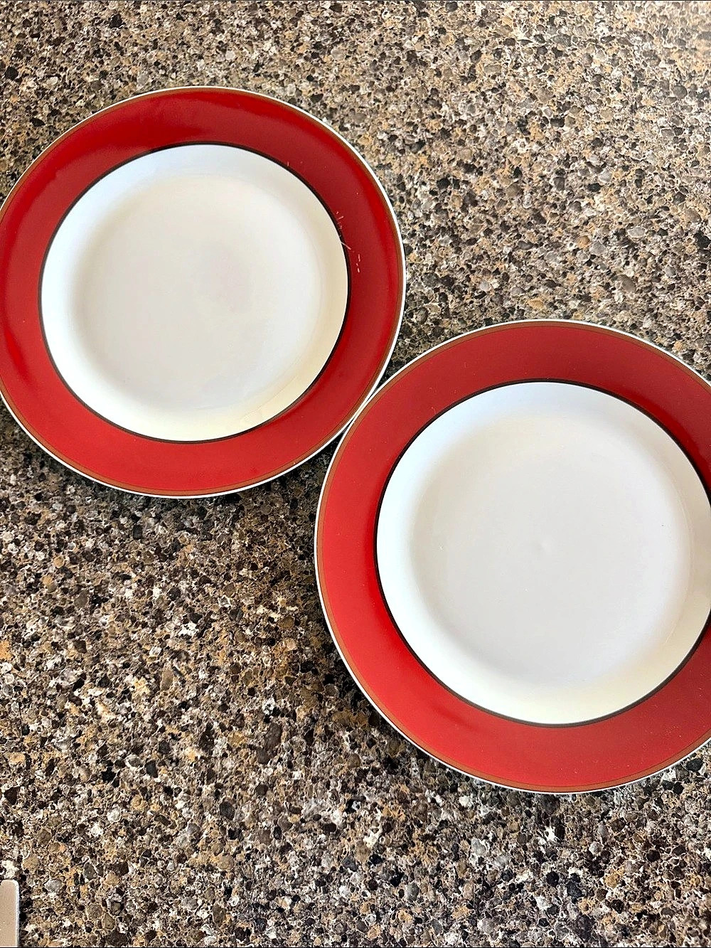 Picnic Time Red & White Dinnerware Set - 2 of each - Picture 2 of 7